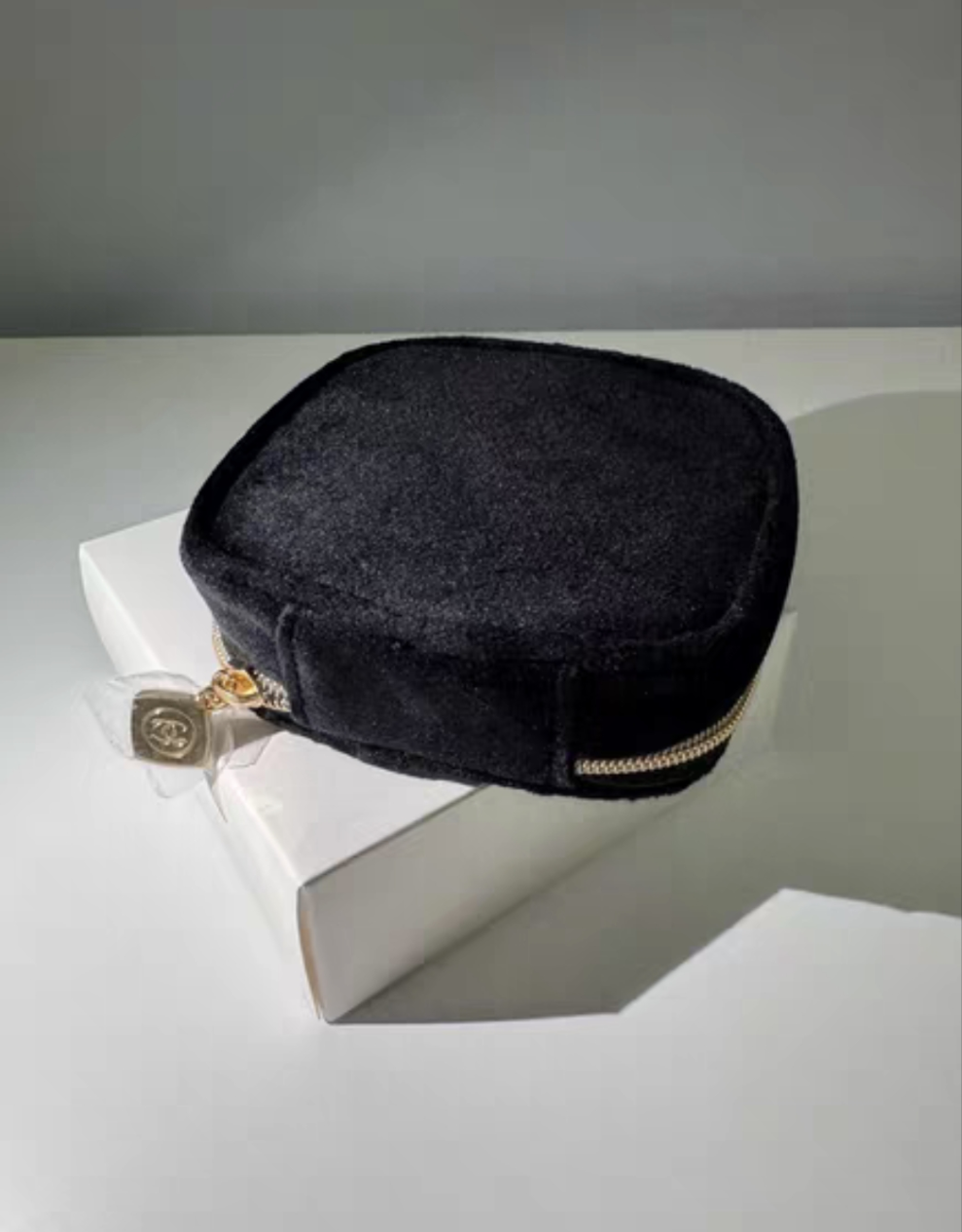 Chanel Small Lipstick Compact Velvet Pouch with Mirror Makeup Bag VIP gift