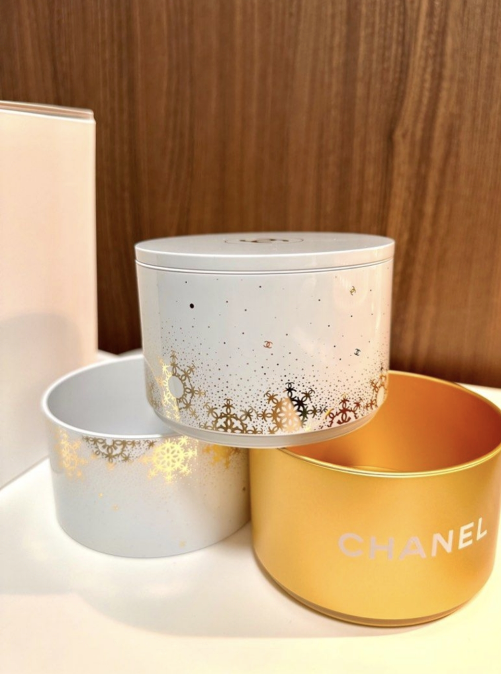 Chanel seasonal round storage metal box VIP GIFT