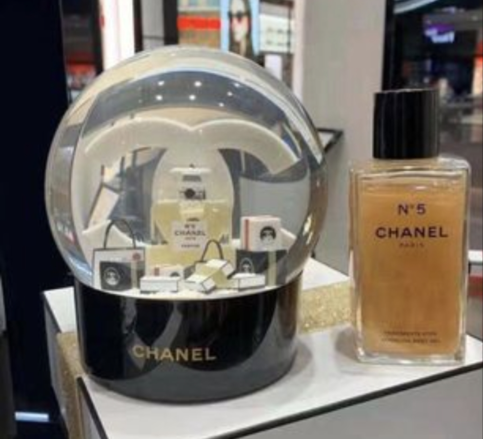 Chanel usb rechargeable snowglobe huge dome desktop decoration