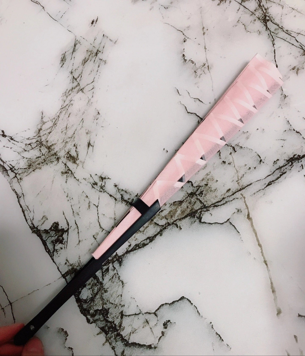 Dior Summer Collection Pink cloth hand Fan novelty