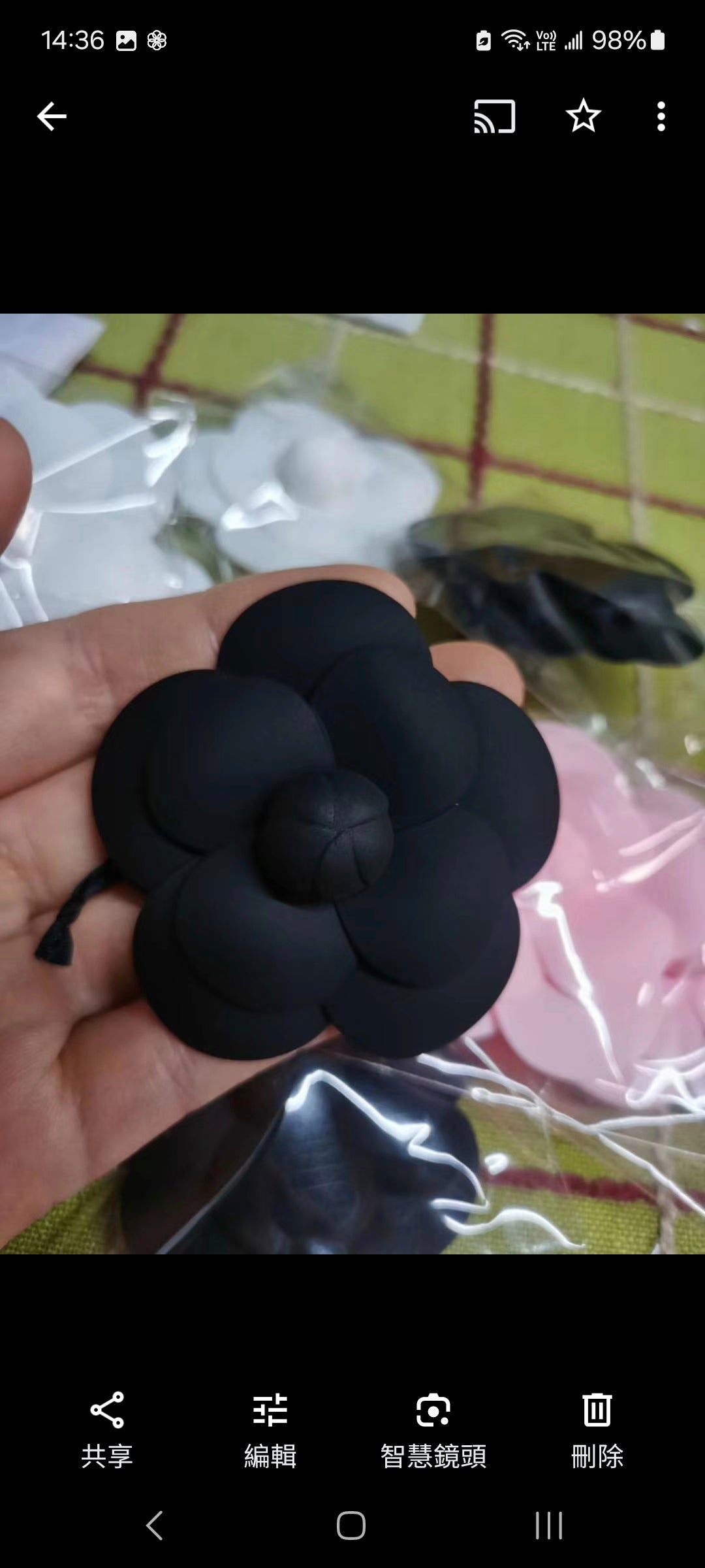 New Chanel Silicone black or white Camellia