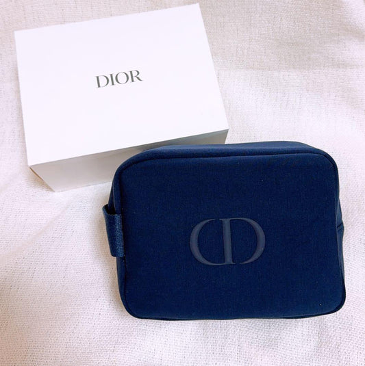 Dior Large Navy Pouch Travel Bag