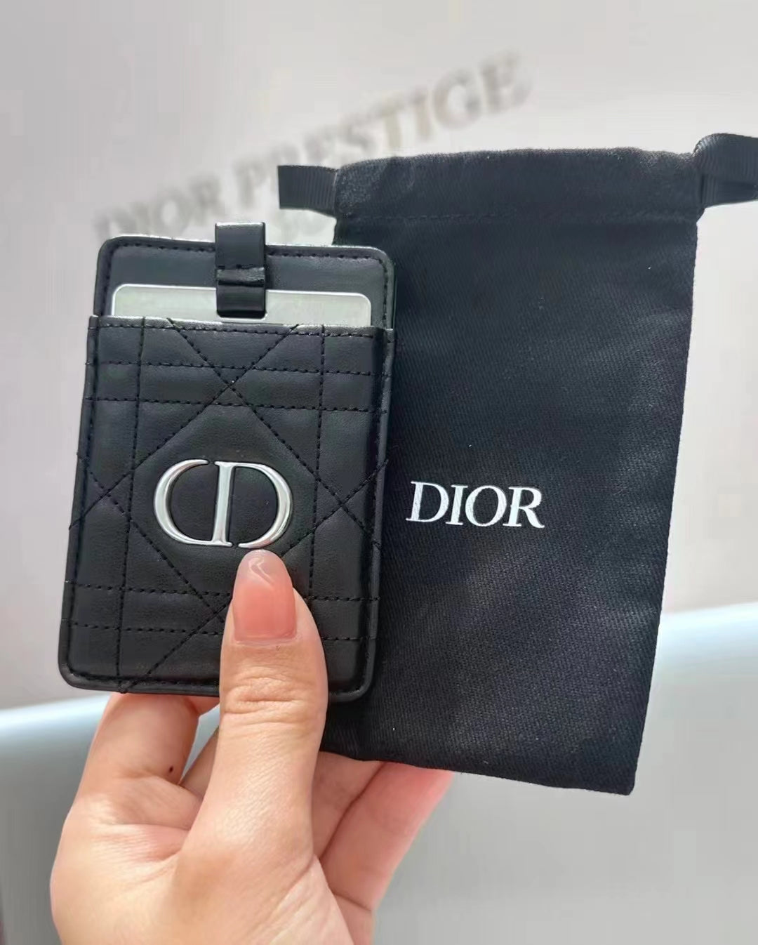 Dior 2024 card holder with morror pouch