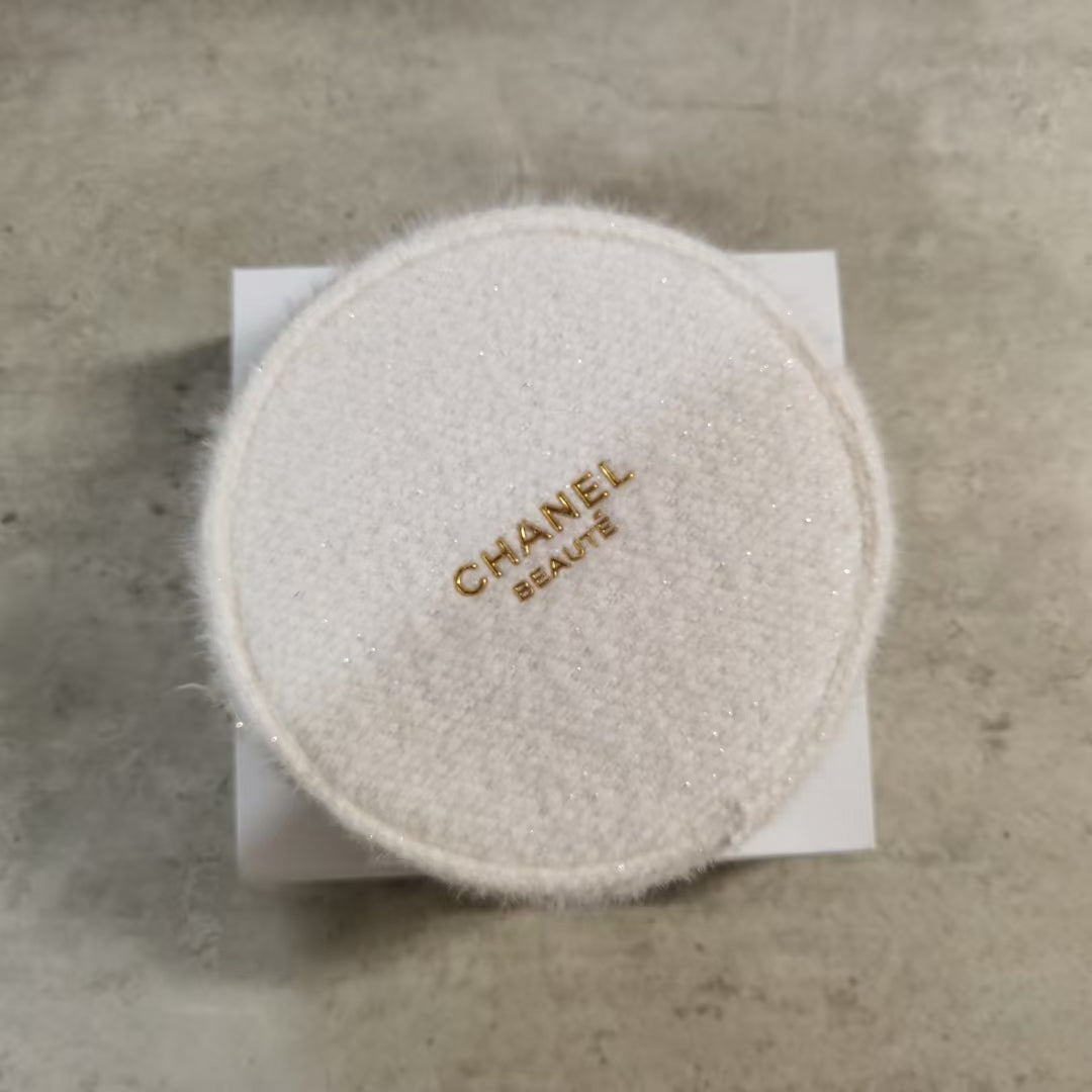 Chanel Snowy white Makeup Round Pouch bag 2024 VIP GIFT