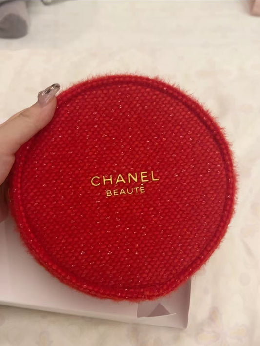 Chanel CNY red Makeup Round Pouch bag 2025 VIP GIFT