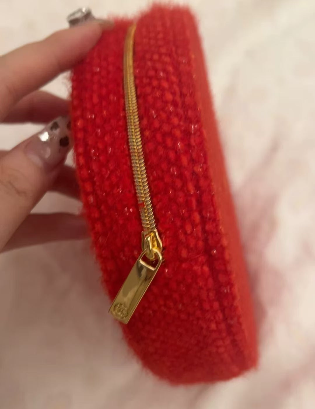 Chanel CNY red Makeup Round Pouch bag 2025 VIP GIFT
