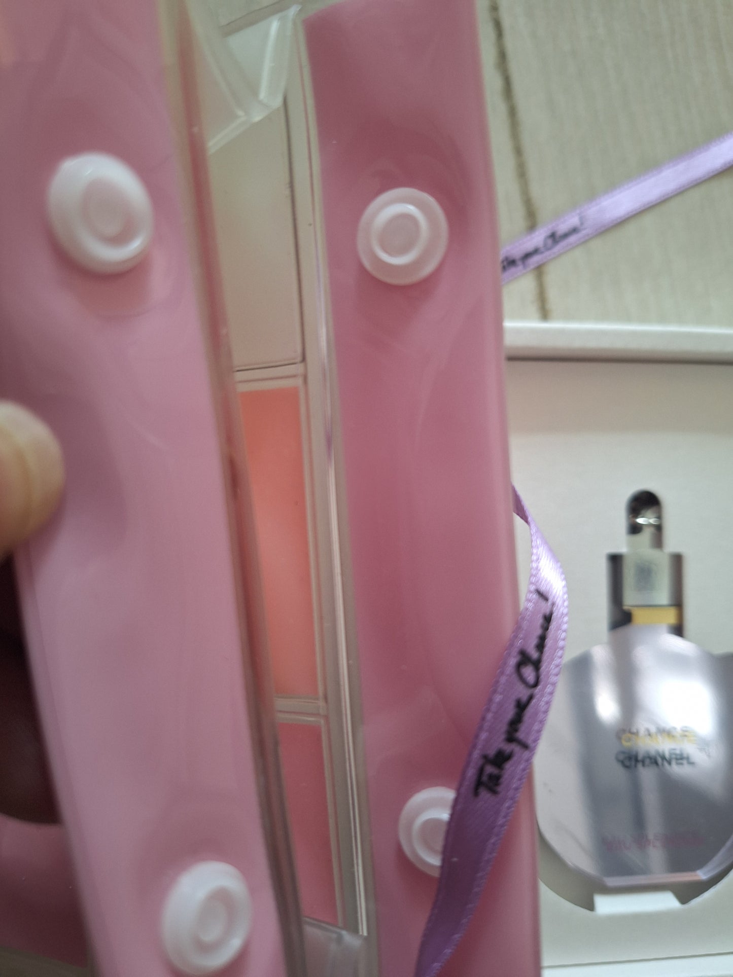 Chanel chance bottle charm with small jelly pouch