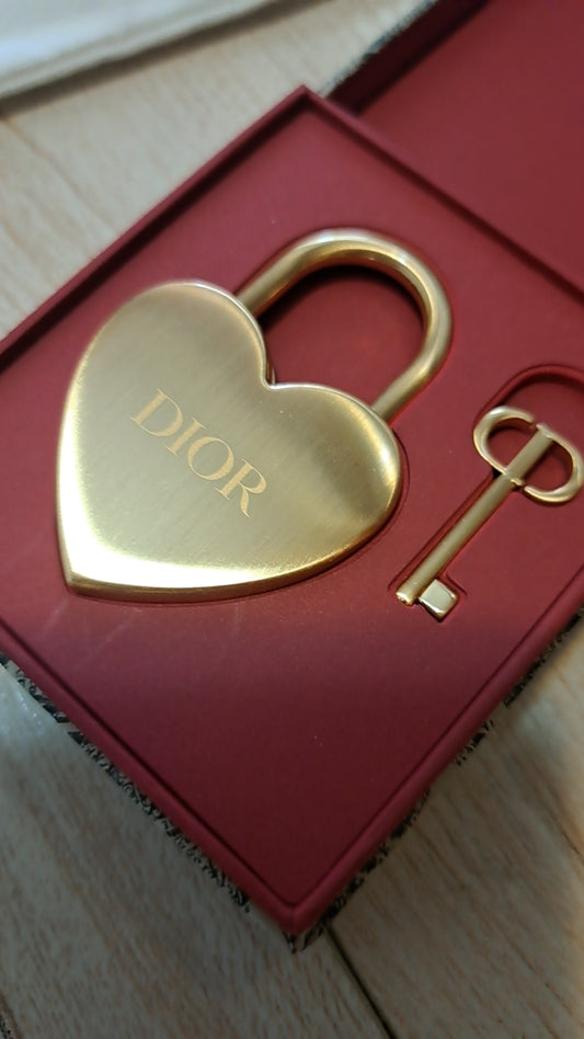 Dior Metal Heart Key lock set Collectable