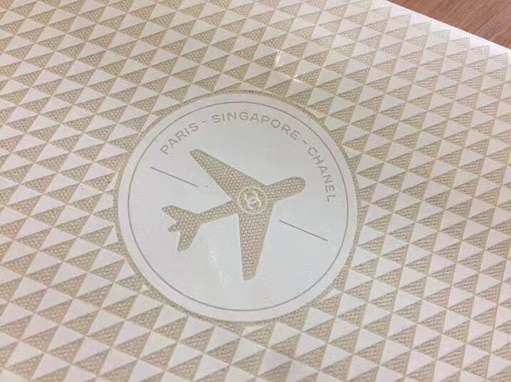 chanel singapore airpory ivory envelope small vinyl bag