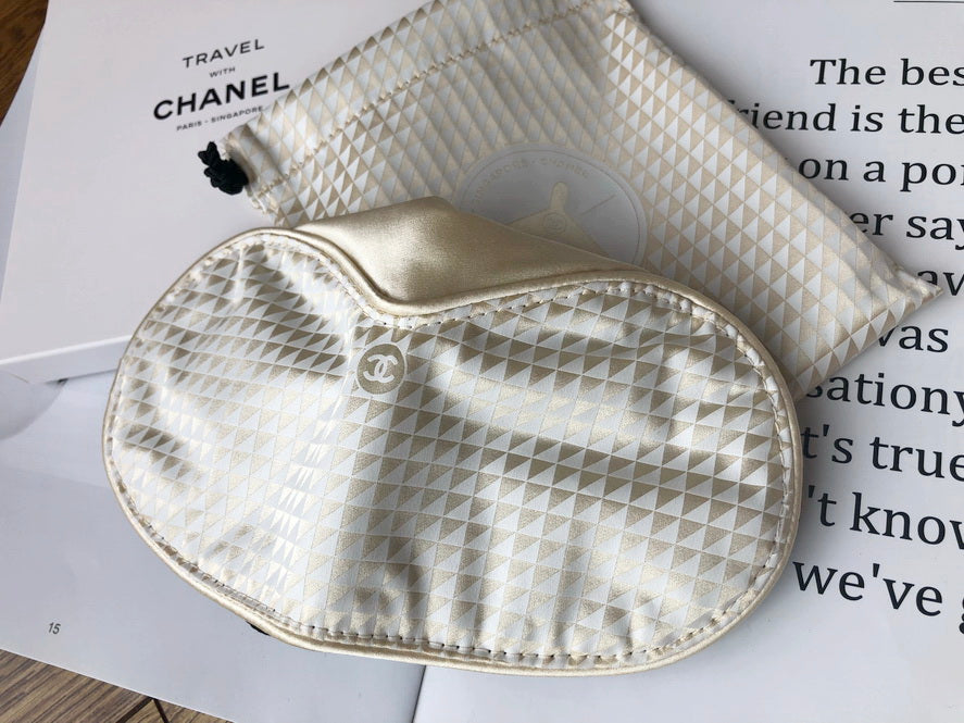 Chanel Singapore Airport sleeping mask in pouch rare VIP GIFT
