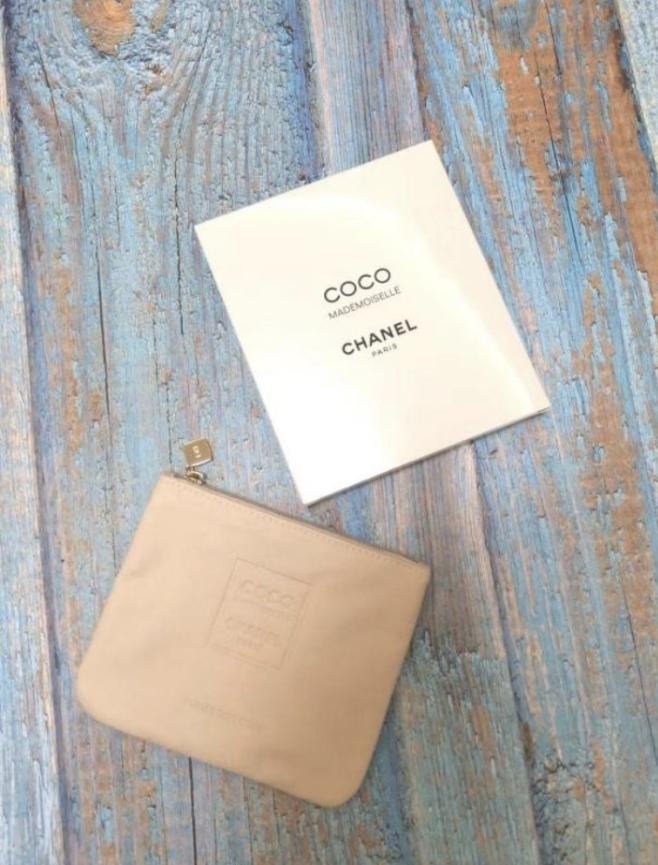 Coco Mademoiselle Beige Small Suede Zipper Wallet VIP Gift