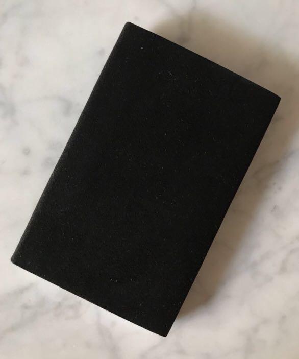 New CHANEL Small notepadSuede Mini Notepad black