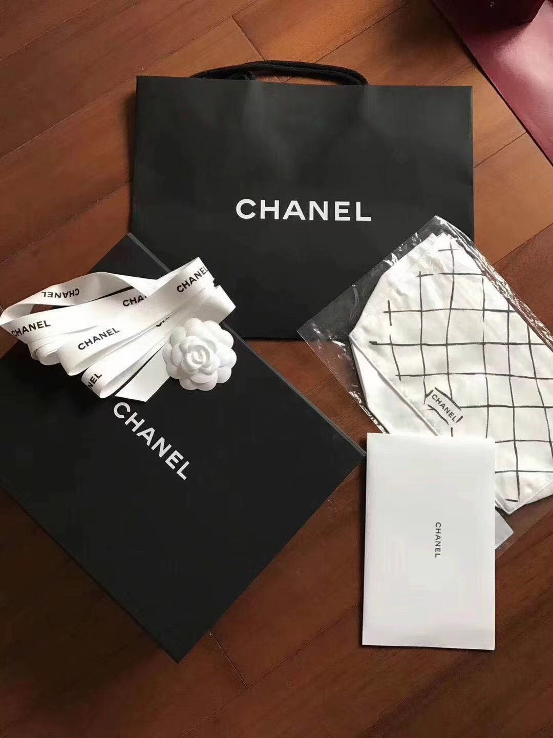 Chanel Black Dust Bag Various Sizes packaging