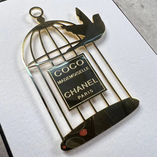 Coco Mademoiselle Perfume birdcadge magnet brooch badge VIP GIFT