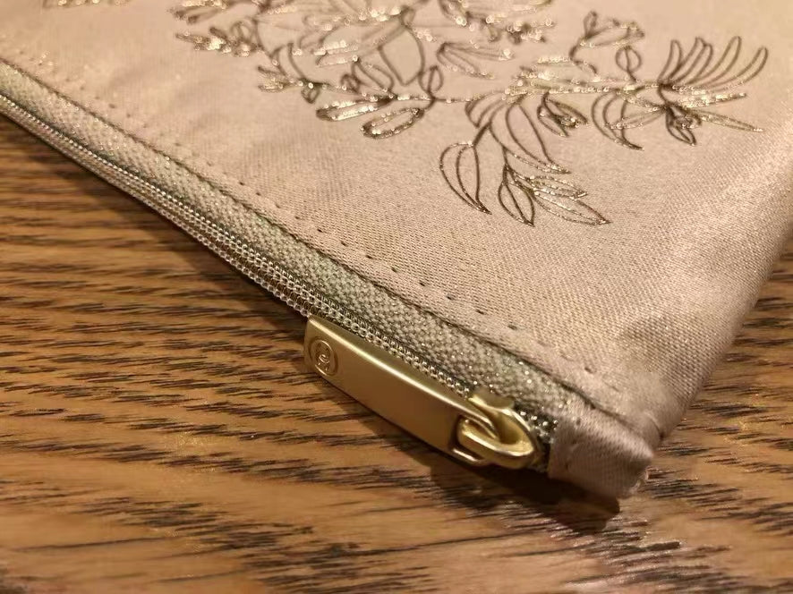 Sublimage Gold Shiny Small Handy Makeup Pouch