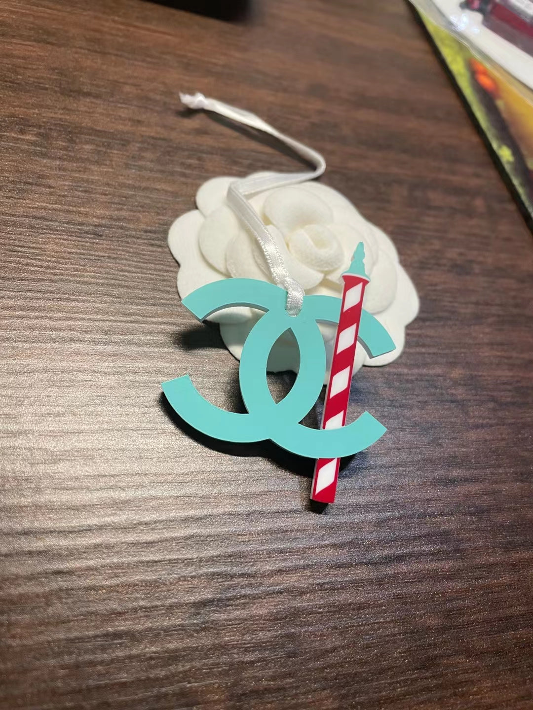 Chanel Green charm logo plastic collectable