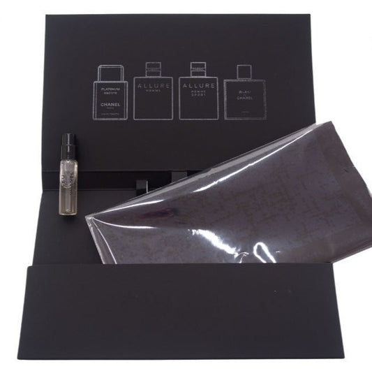 BLEU De Chanel Navy Blue Silky handkerchief with 1.5ml sample