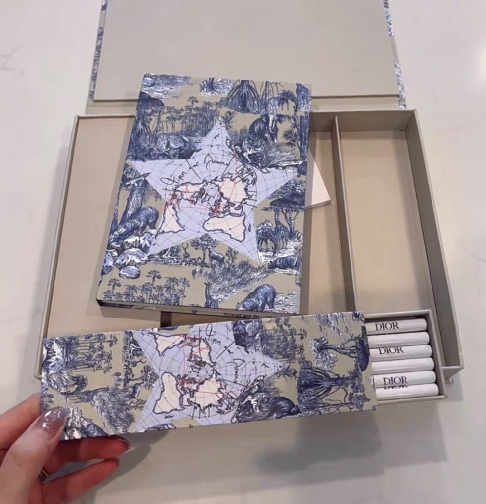 Dior Star Map Vip Novelty Notebook with pencil in box