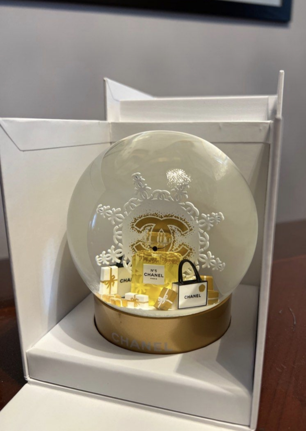 Chanel 2024 snowglobe desktop decoration