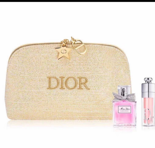 Dior Beauty mini lipgloss with miss Dior perfume set novelty