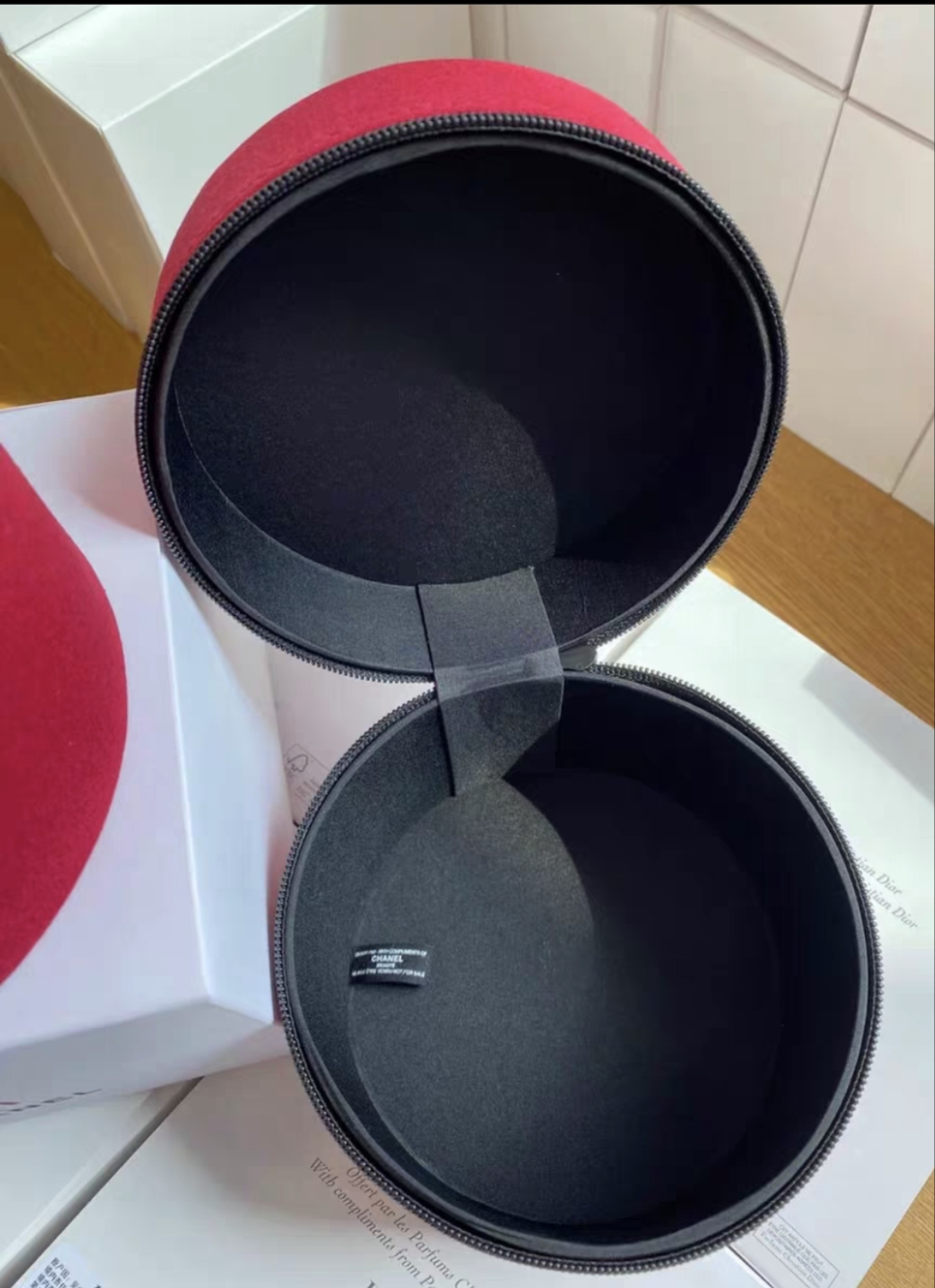 Chanel red camellia round Makeup box VIP GIFT