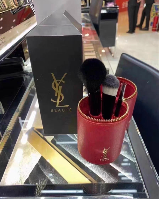 YSL Pouch with 3 Brushes Set Kit