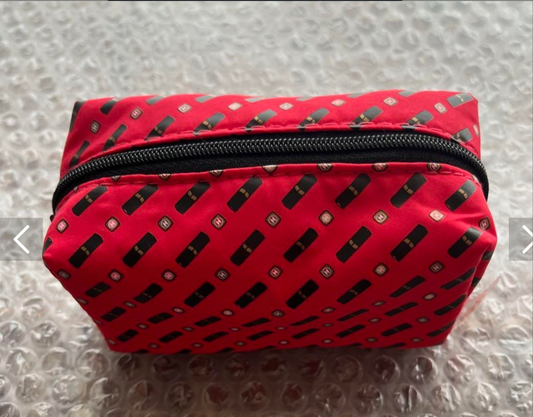 CHANEL Red polyester lipstick coins storage holder