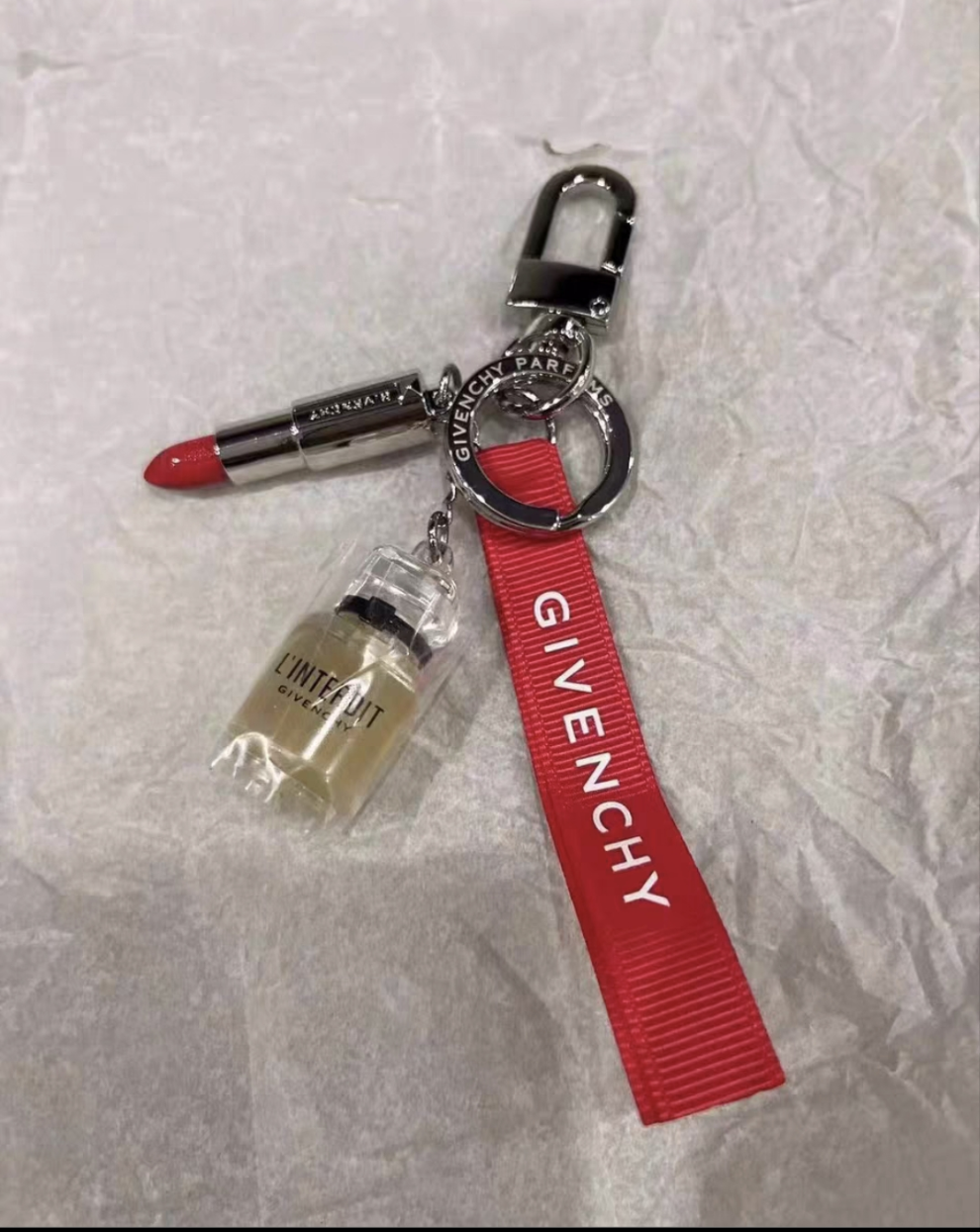 Givenchy Lipstick Key Chain Charm VIP gift from beauty counter