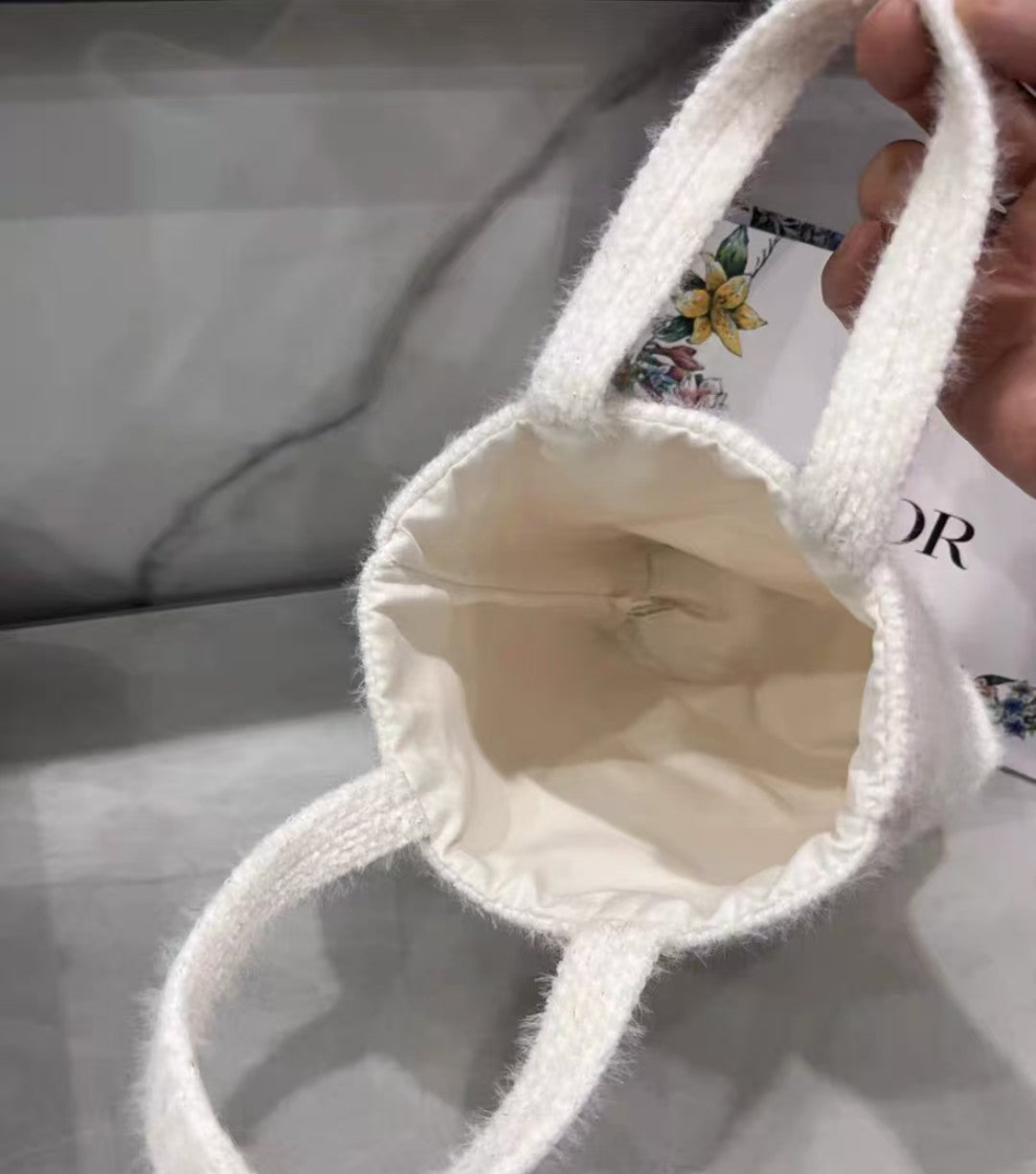 Chanel white fluffy small bag 2025 VIP GIFT