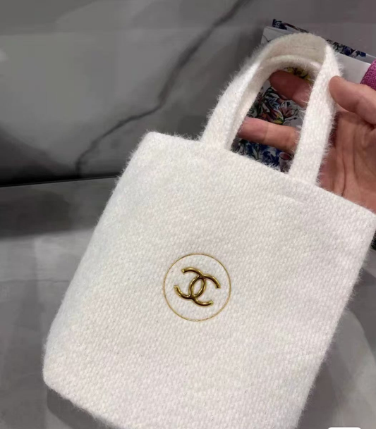 Chanel white fluffy small bag 2025 VIP GIFT
