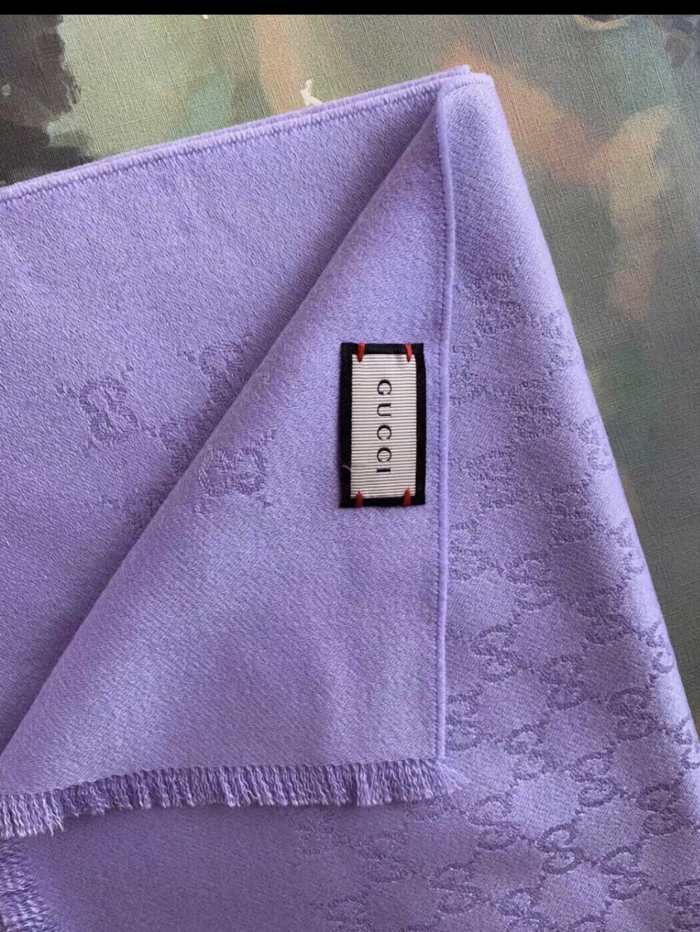 Gucci violet wool scarf 36*180cm