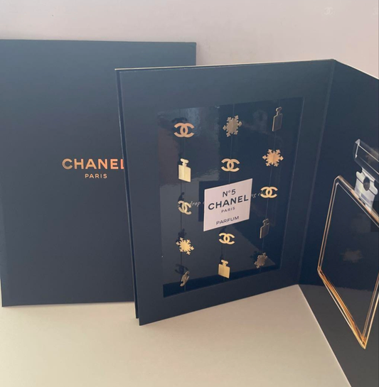 Chanel 2011 Rare Perfume bottle decor card with envelope