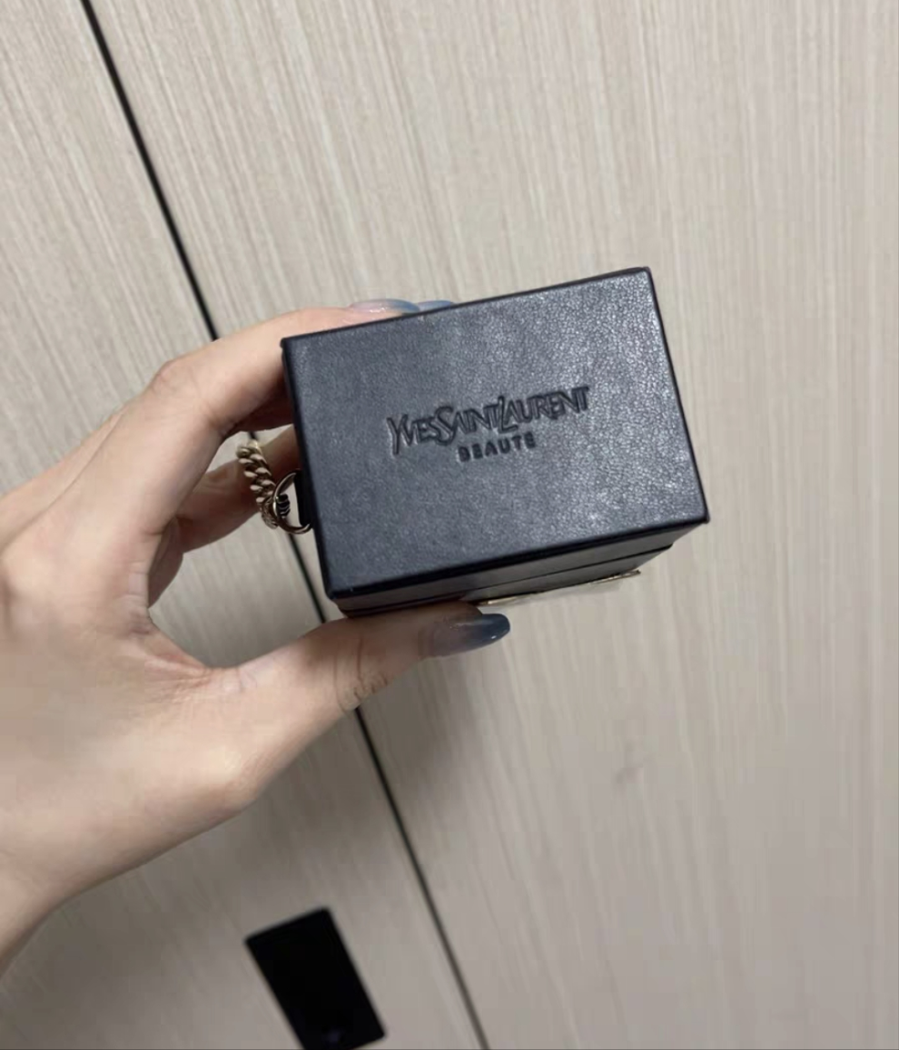 YSL Cigaratte Lipstick Small Box Holder with Chain RARE
