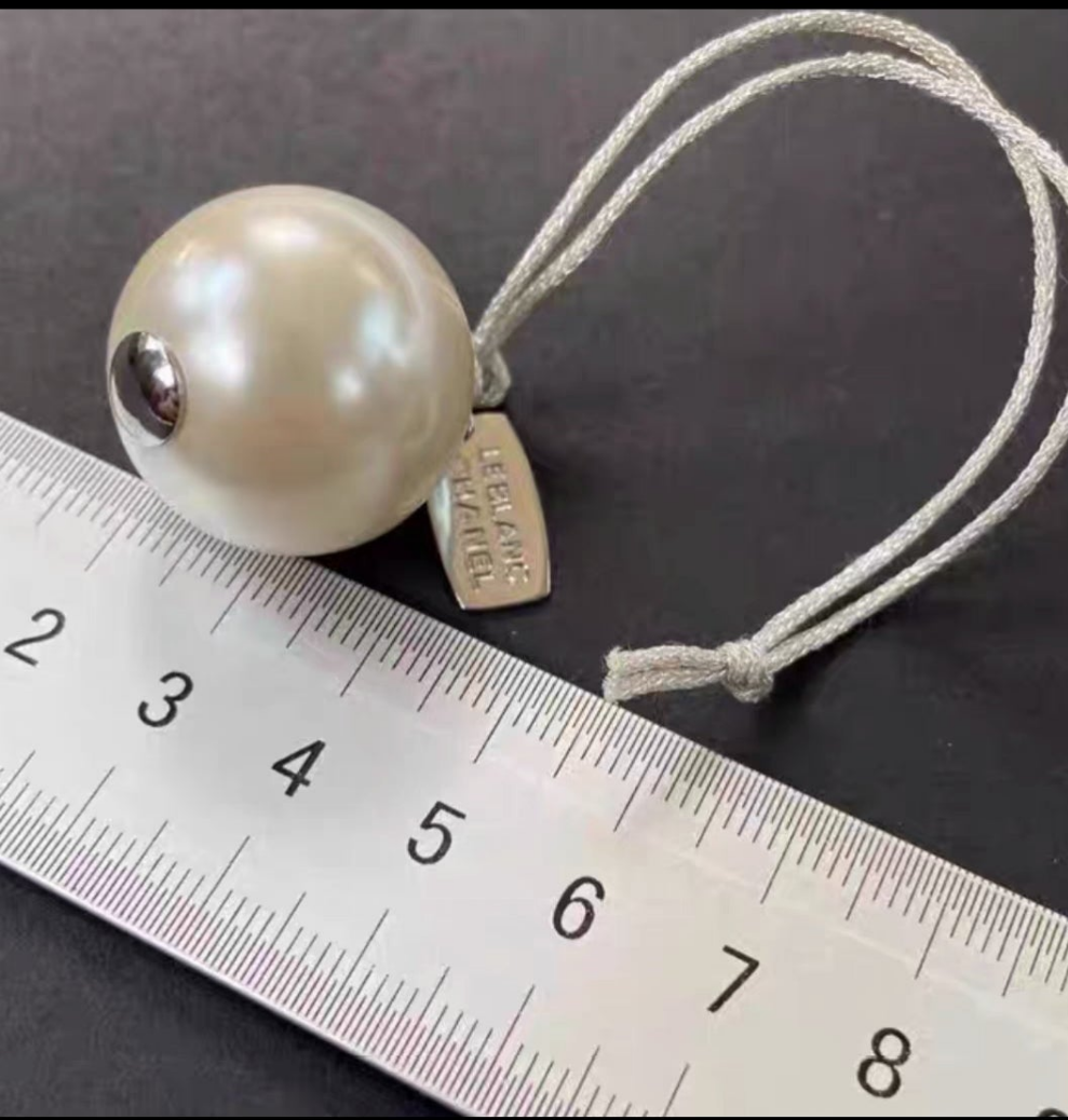 Chanel fake pearl Charm key Chain