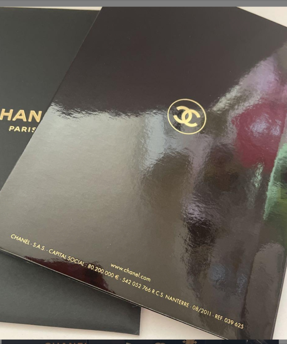 Chanel 2011 Rare Perfume bottle decor card with envelope