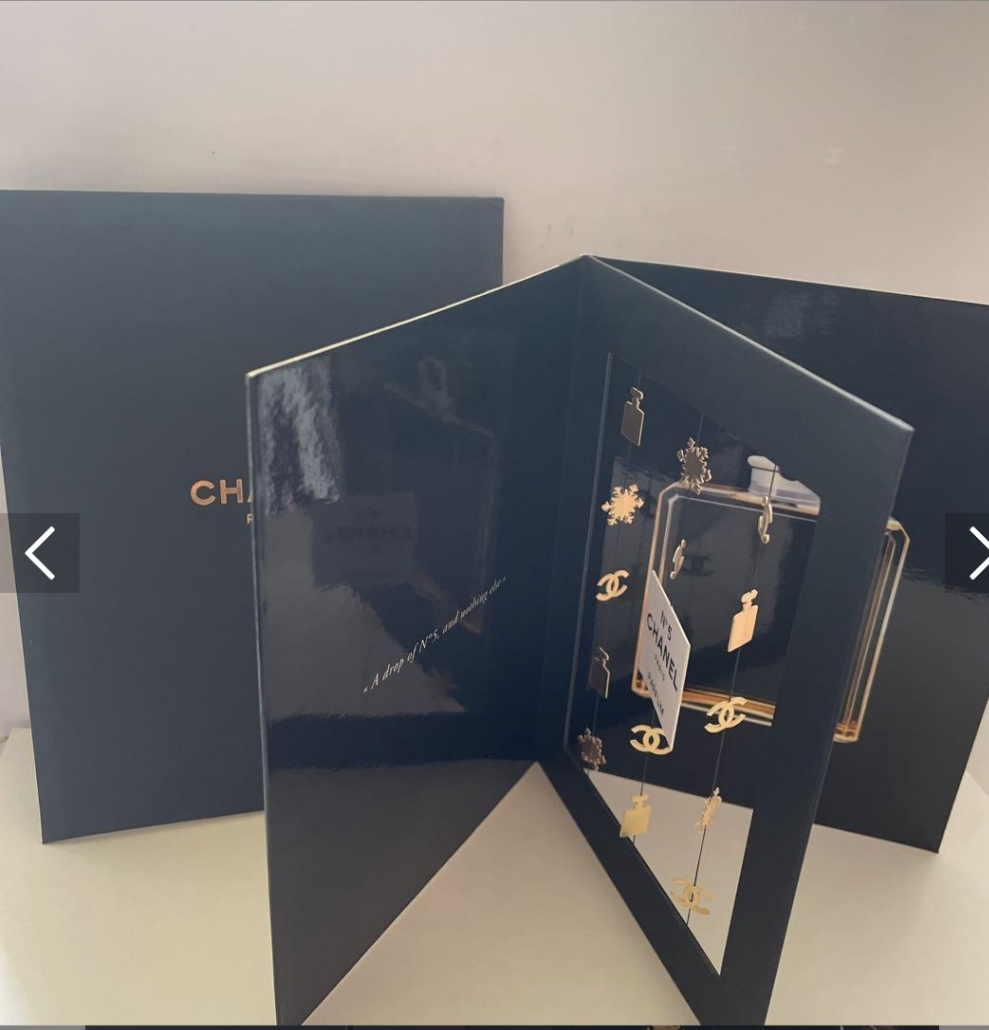 Chanel 2011 Rare Perfume bottle decor card with envelope