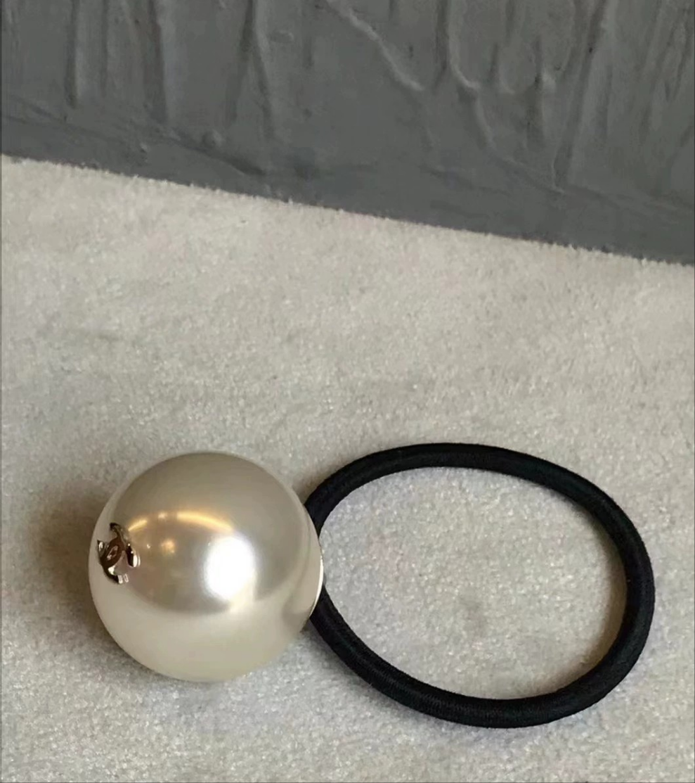 Chanel Pearl Hair Tie from Chanel uniform