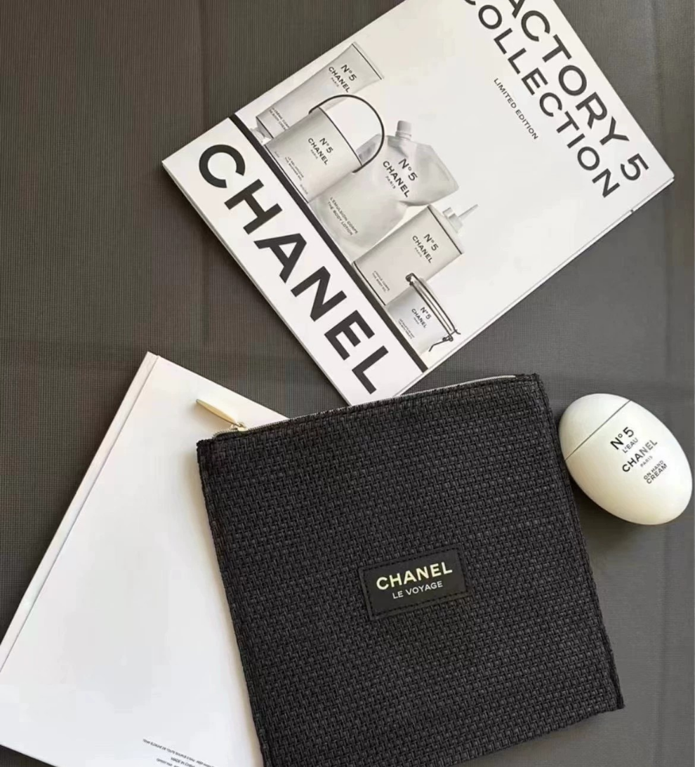 Chanel Rattan Pouch Makeup wash Bag