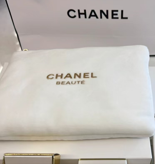 Chanel 2024 small white Makeup Pouch bag in Box