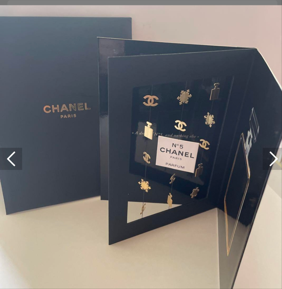 Chanel 2011 Rare Perfume bottle decor card with envelope