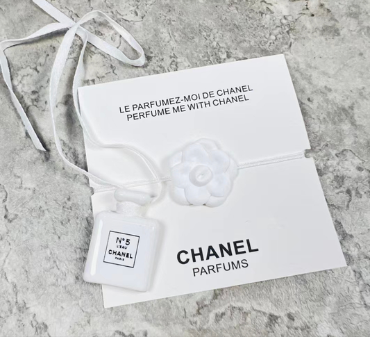 Chanel perfume bottle camellia string bracelet diffuser VIP gift