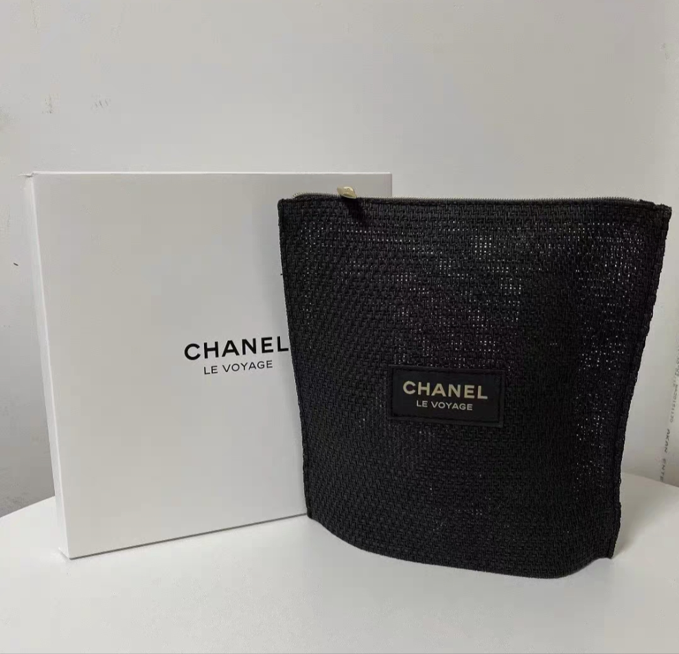 Chanel Rattan Pouch Makeup wash Bag