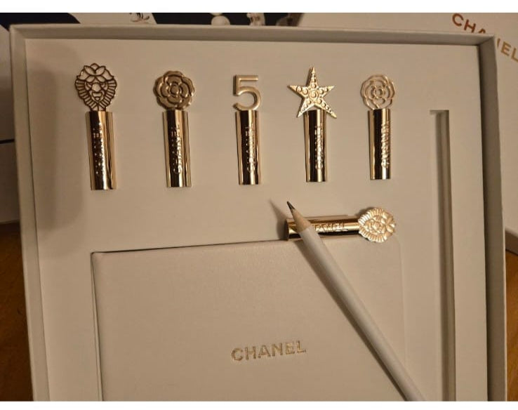 Chanel luxury Vip Novelty Notebook with pencil and pencil cap in box