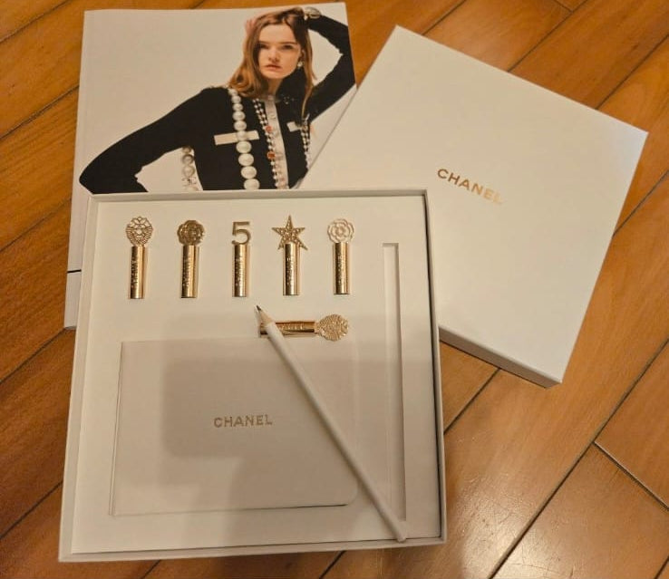 Chanel luxury Vip Novelty Notebook with pencil and pencil cap in box