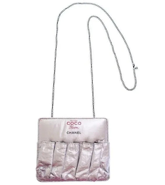 Chanel Rouge Coco Bloom Lipstick Small Box Holder with Chain RARE