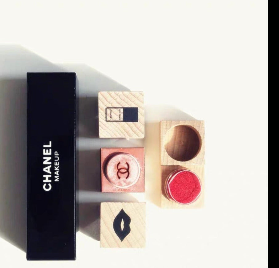 Chanel Makeup Mini Wooden Stamp Set of 3pcs RARE VIP GIFT