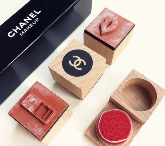 Chanel Makeup Mini Wooden Stamp Set of 3pcs RARE VIP GIFT