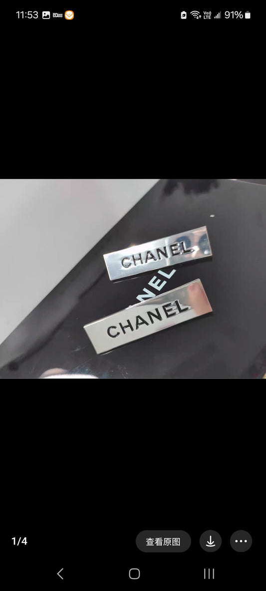 Chanel uniform Silver Metal pin from beauty x 1 pcs