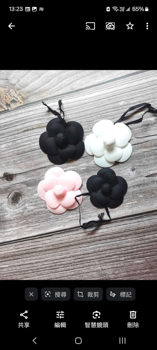 New Chanel Silicone black or white Camellia