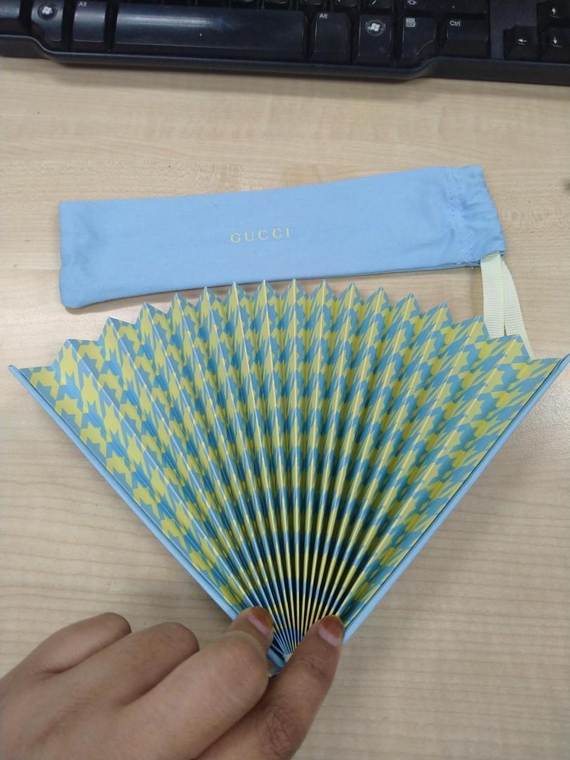 Gucci Summer Collection hand Fan with Pouch novelty